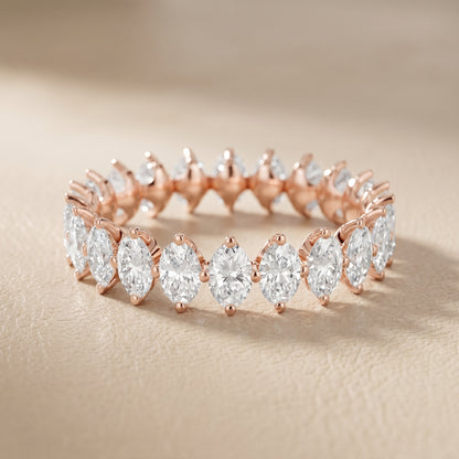 Oval Cut Lab Grown Diamond Ring in Rose Gold