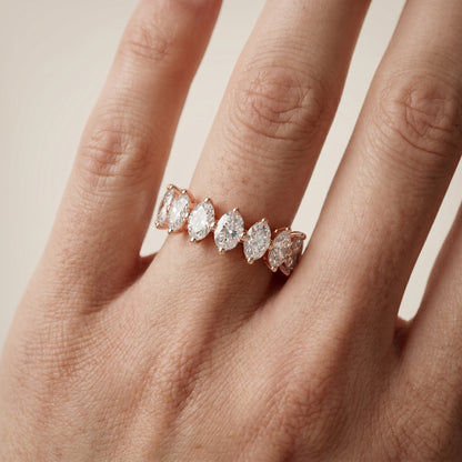 Oval Cut Lab Grown Diamond Ring in Rose Gold