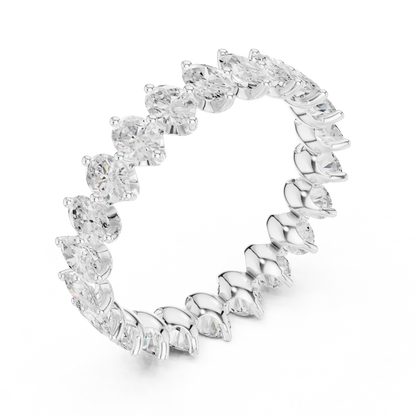 Oval Cut Lab Grown Diamond Ring in Platinum