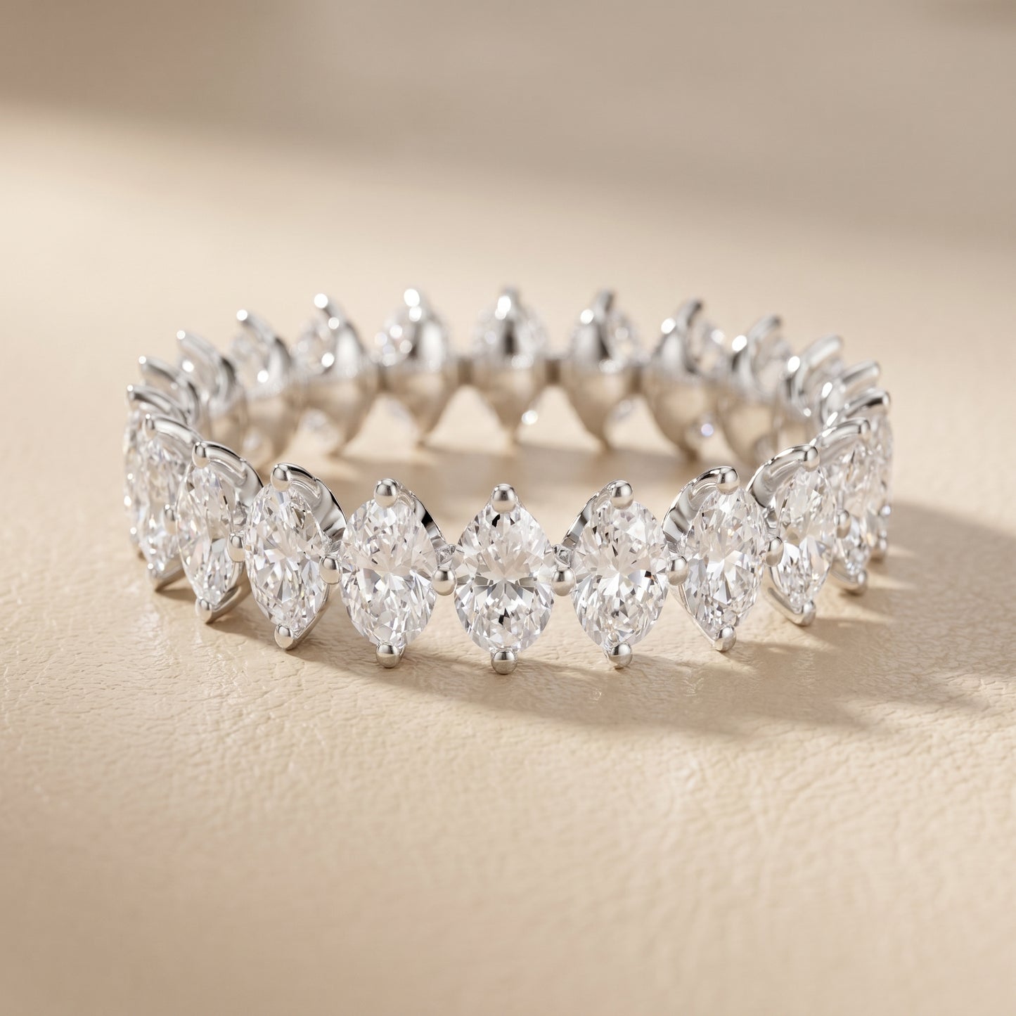 Oval Cut Lab Grown Diamond Ring in Silver