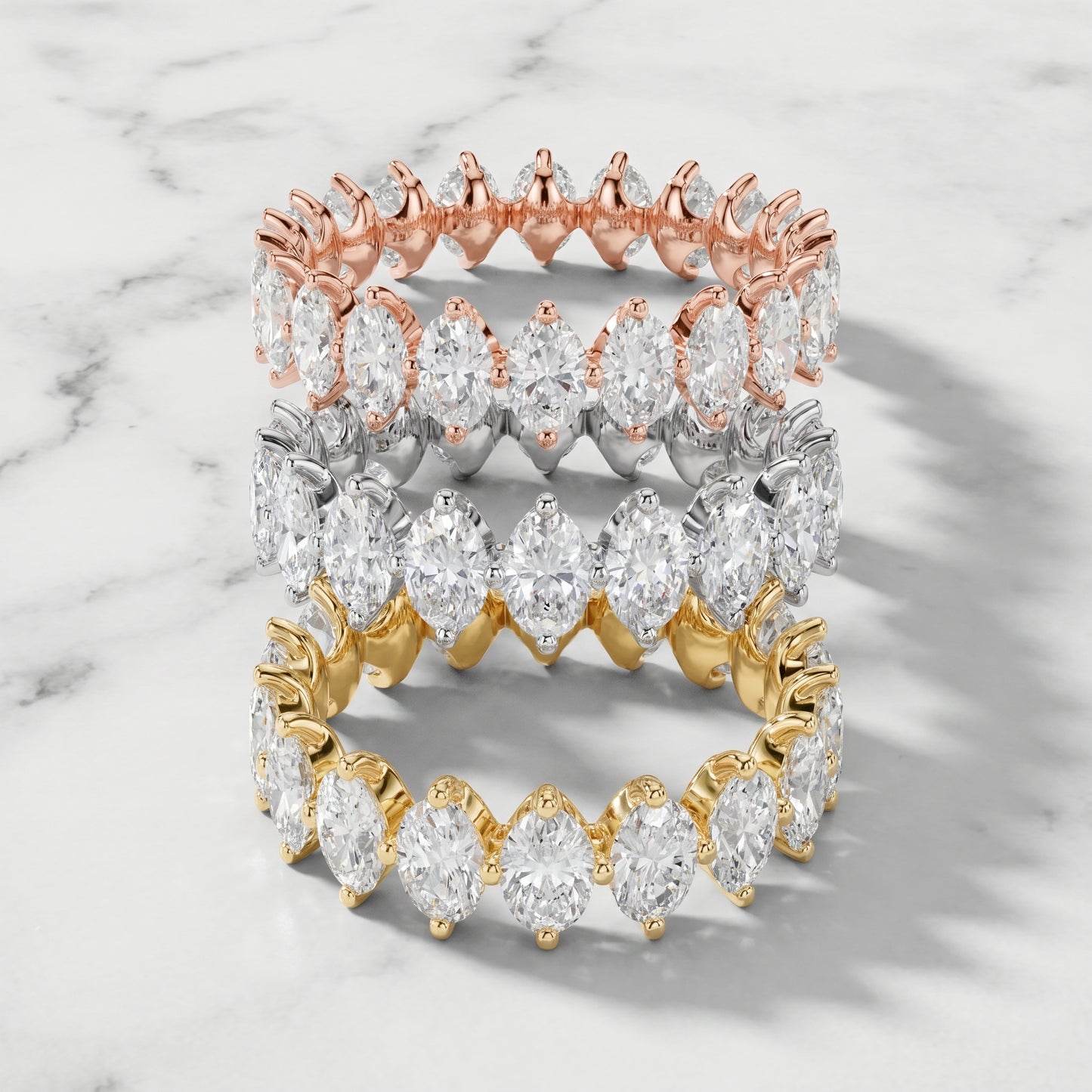 Oval Cut Lab Grown Diamond Ring in Yellow Gold