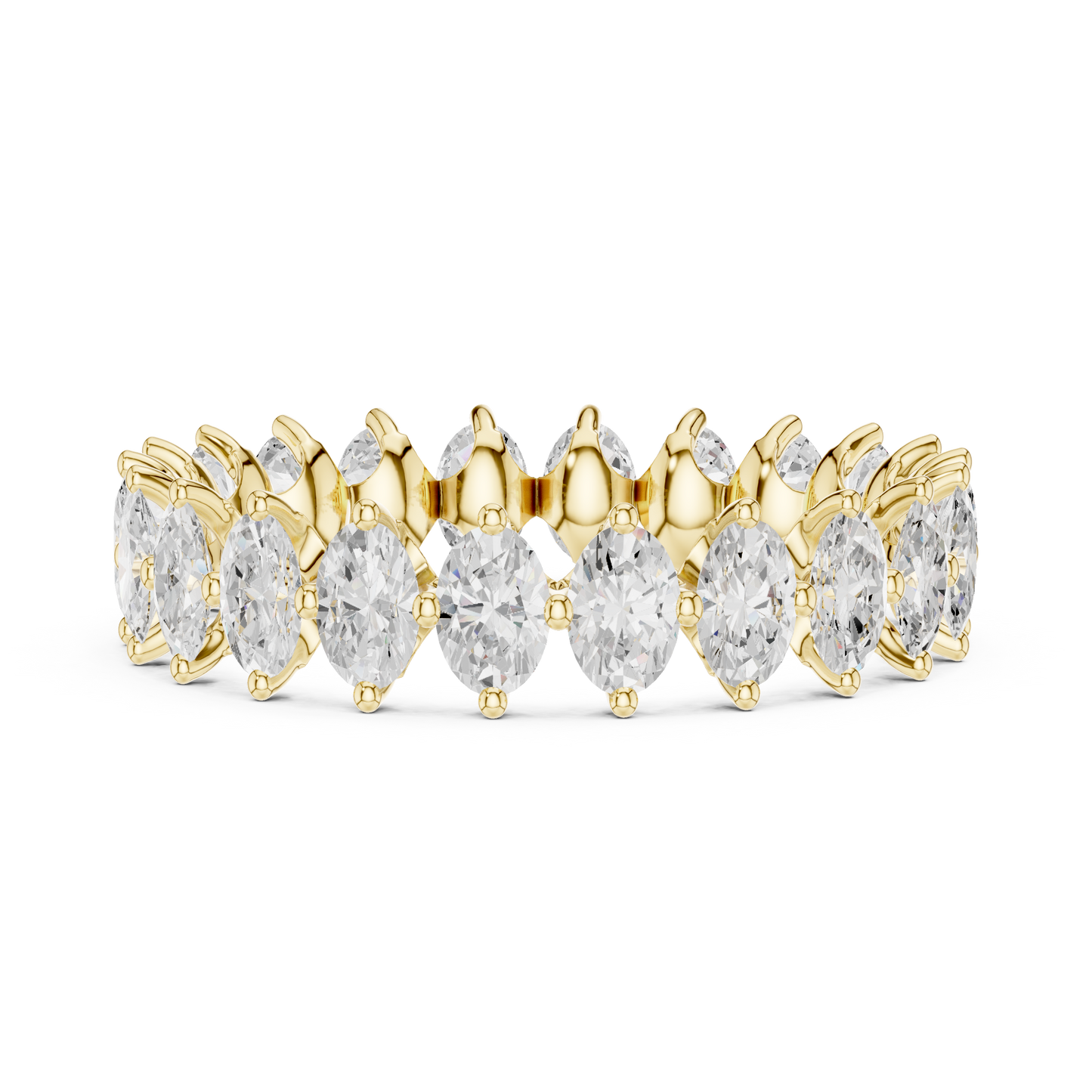 Oval Cut Lab Grown Diamond Ring in Yellow Gold