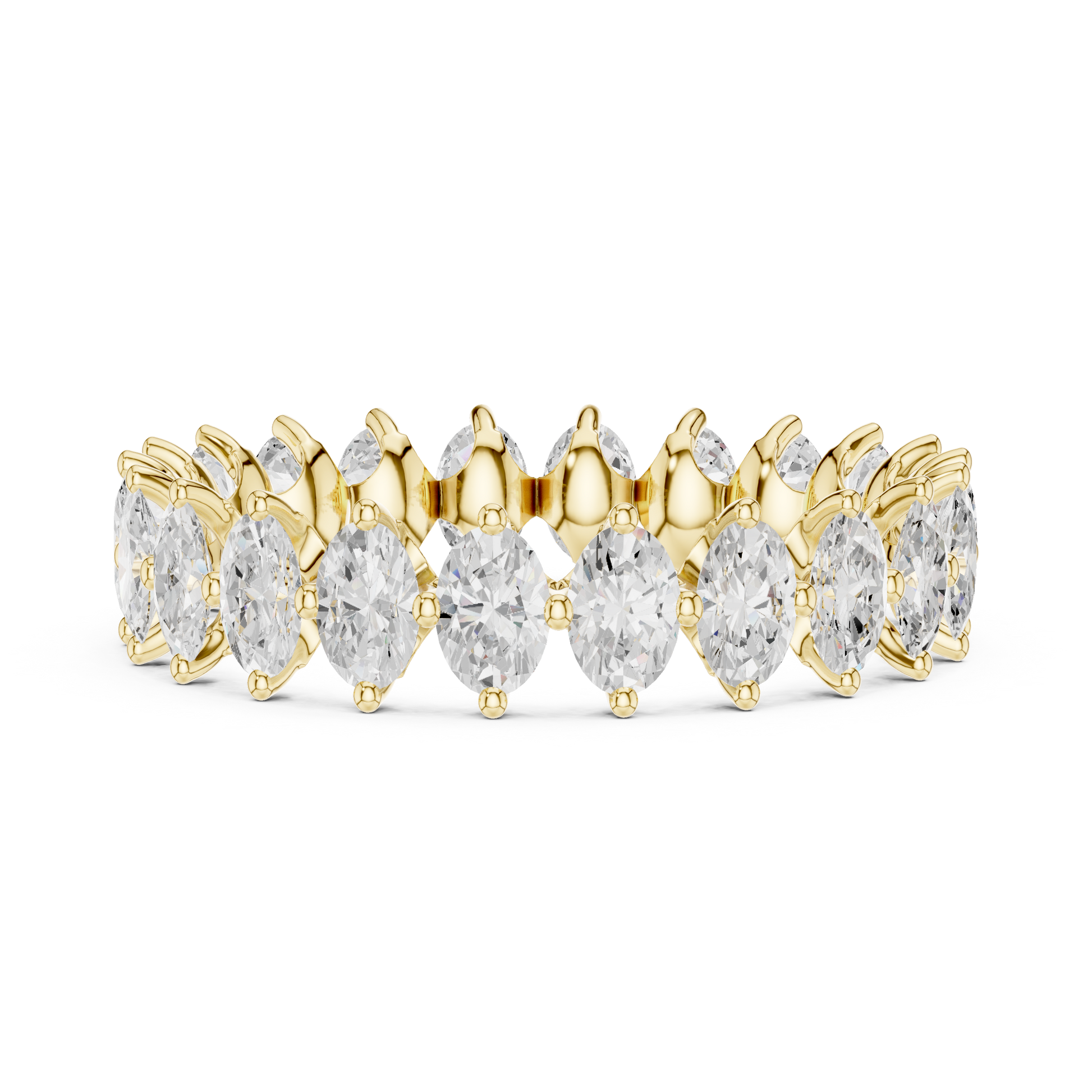 Oval Cut Lab Grown Diamond Ring in Yellow Gold