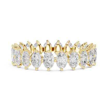 Oval Cut Lab Grown Diamond Ring in Yellow Gold