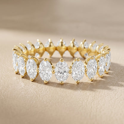 Oval Cut Lab Grown Diamond Ring in Yellow Gold