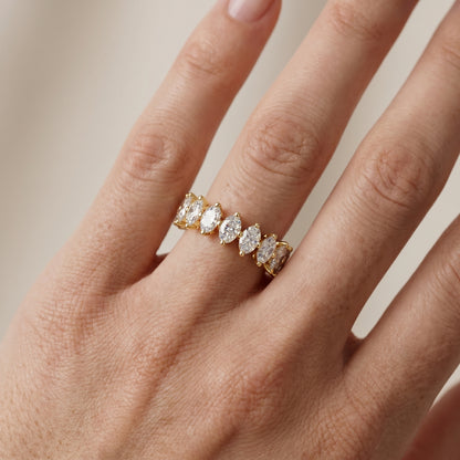 Oval Cut Lab Grown Diamond Ring in Yellow Gold