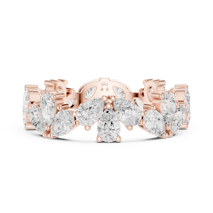 Pear Cut Lab Grown Diamond Ring in Rose Gold