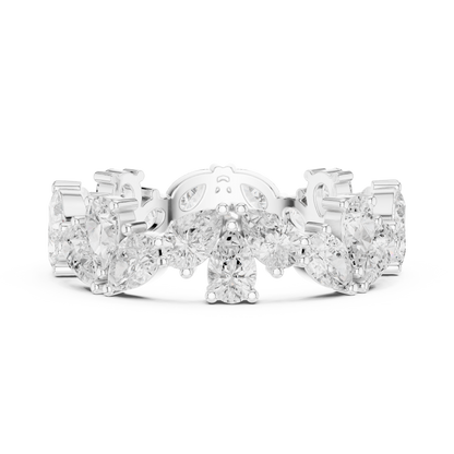 Pear Cut Lab Grown Diamond Ring in White Gold