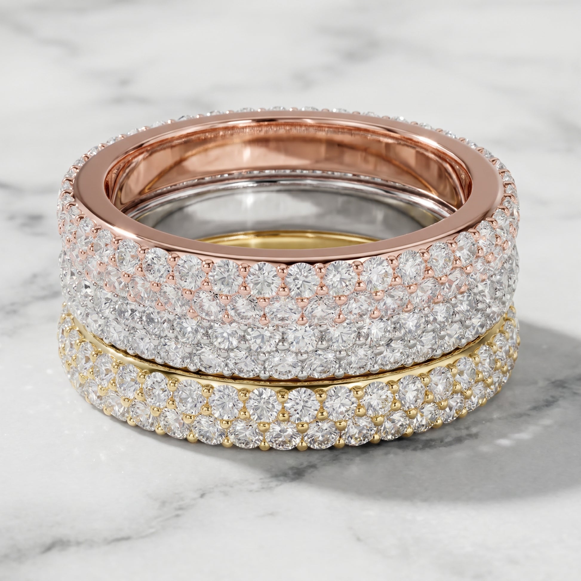 Round Cut Lab Grown Diamond Ring in Rose Gold