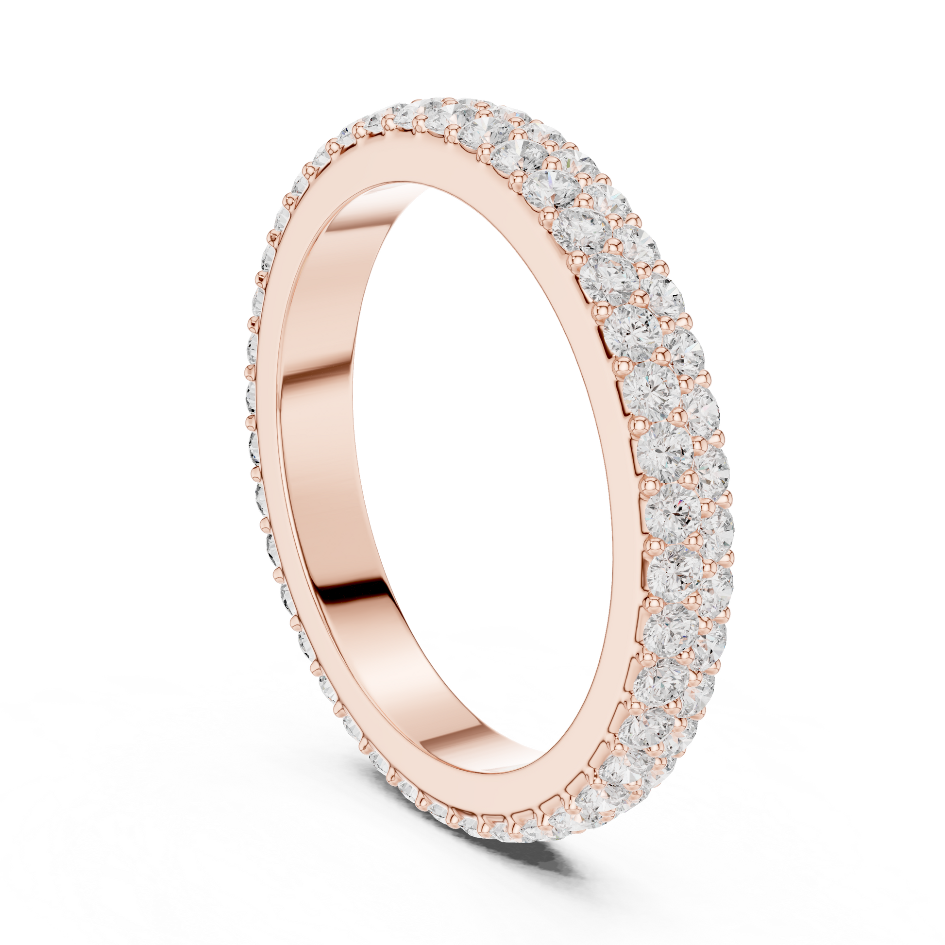 Round Cut Lab Grown Diamond Ring in Rose Gold