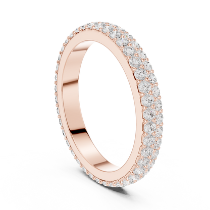 Round Cut Lab Grown Diamond Ring in Rose Gold