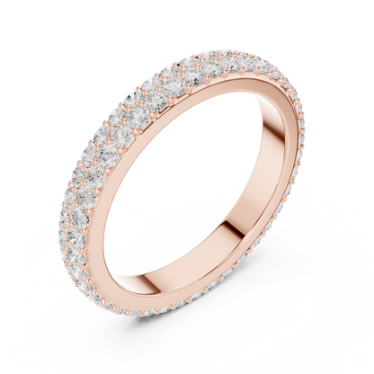 Round Cut Lab Grown Diamond Ring in Rose Gold
