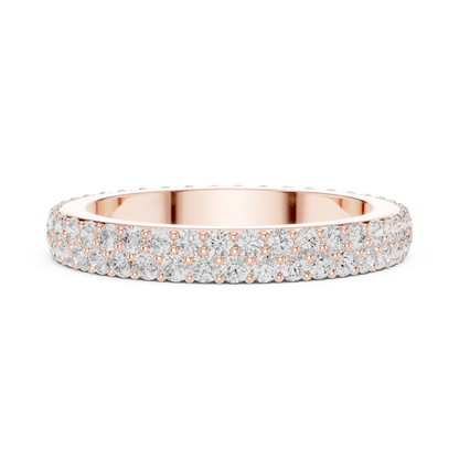 Round Cut Lab Grown Diamond Ring in Rose Gold