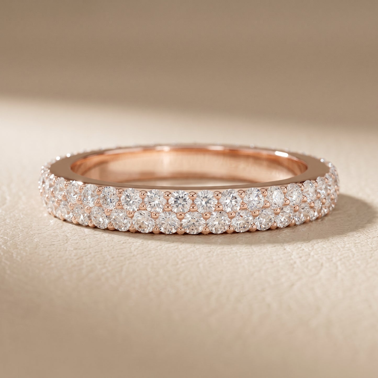 Round Cut Lab Grown Diamond Ring in Rose Gold