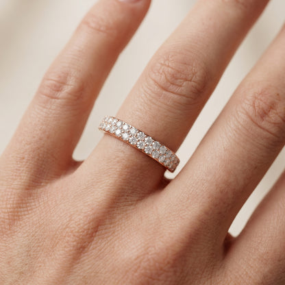 Round Cut Lab Grown Diamond Ring in Rose Gold