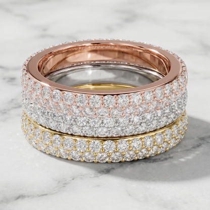 Round Cut Lab Grown Diamond Ring in White Gold