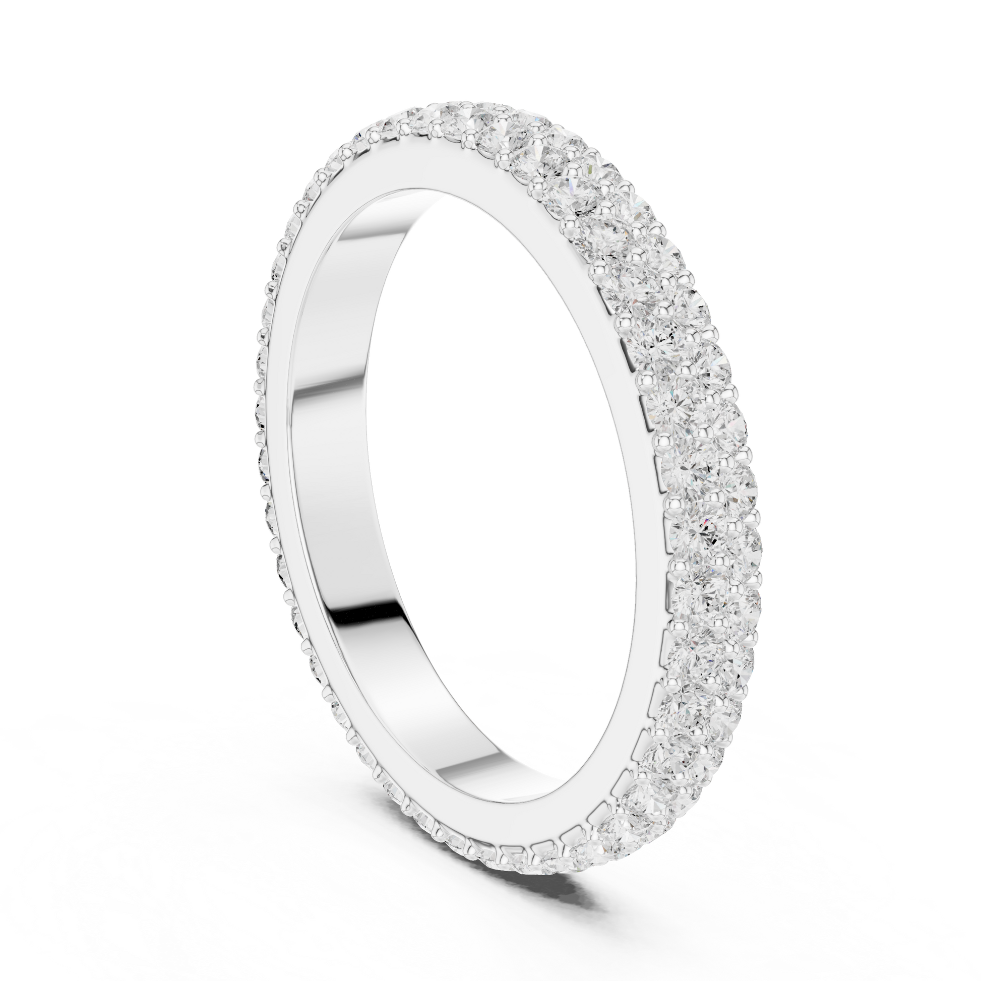 Round Cut Lab Grown Diamond Ring in Platinum