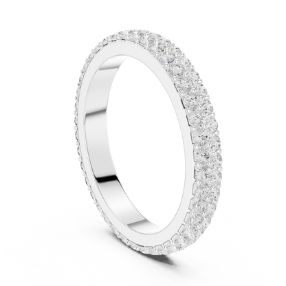 Round Cut Lab Grown Diamond Ring in Platinum