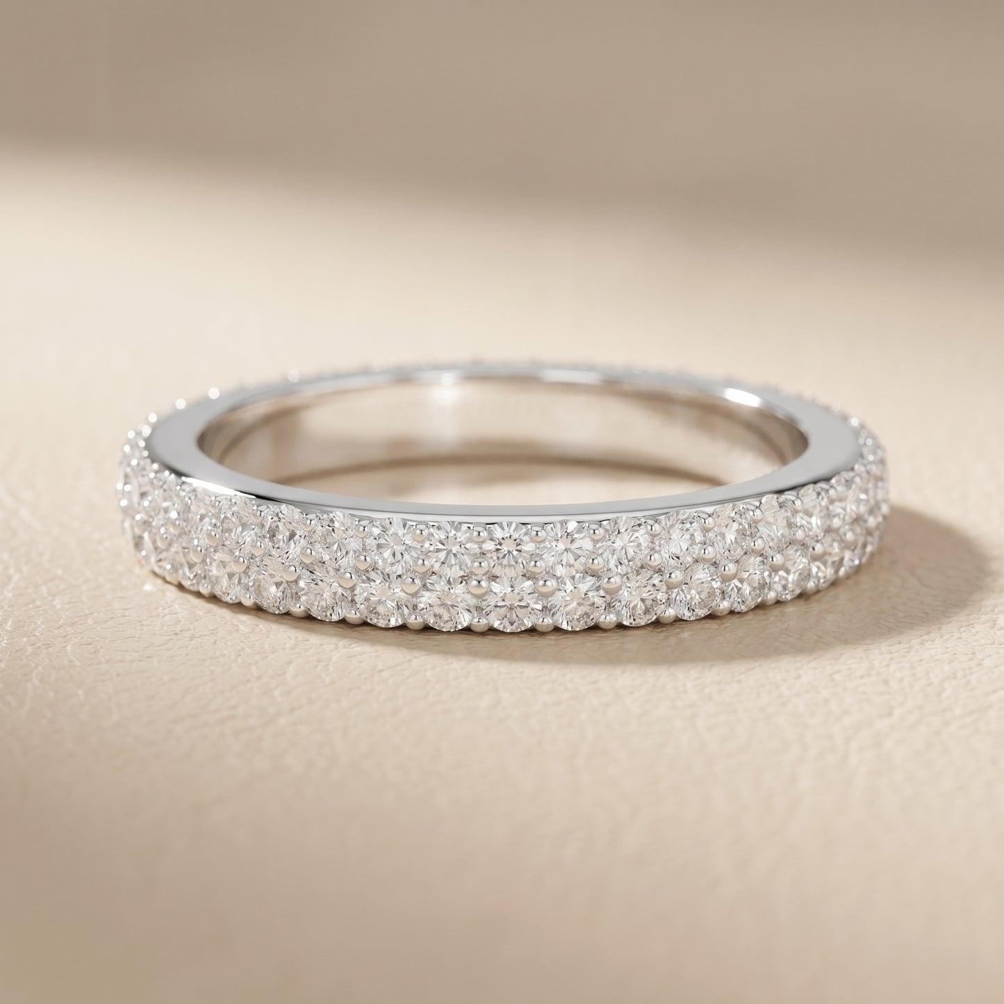 Round Cut Lab Grown Diamond Ring in Platinum