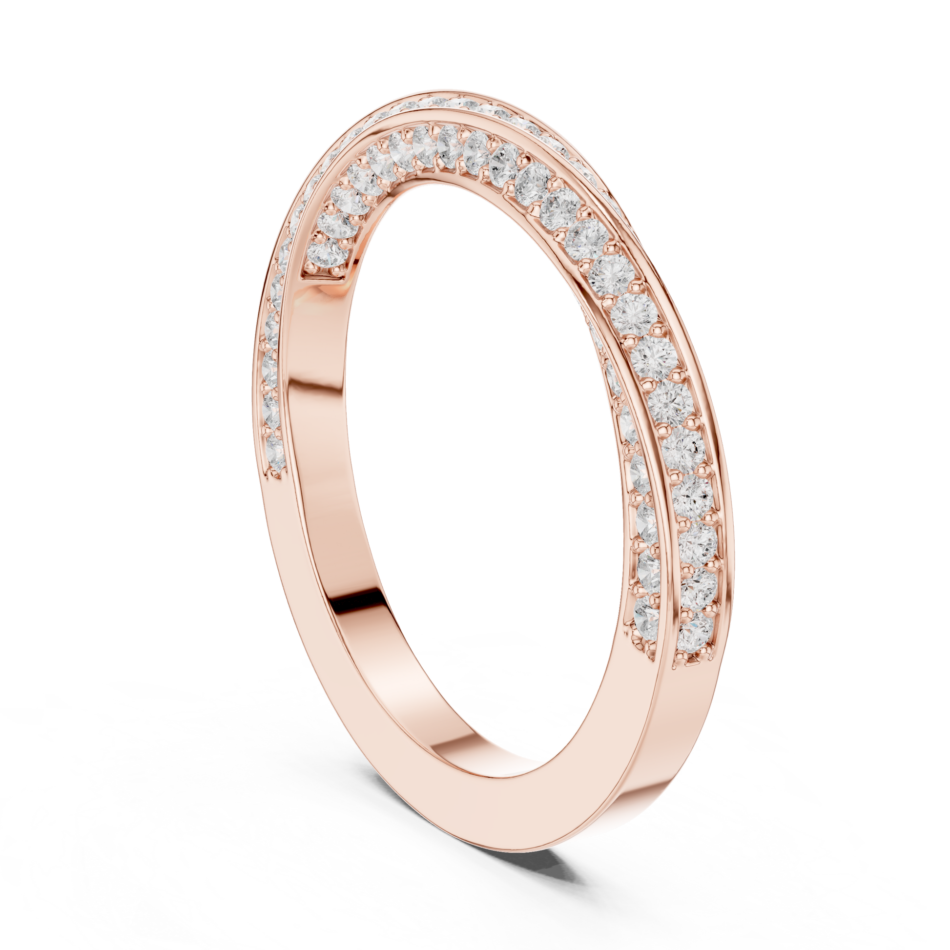 Round Cut Lab Grown Diamond Ring in Rose Gold
