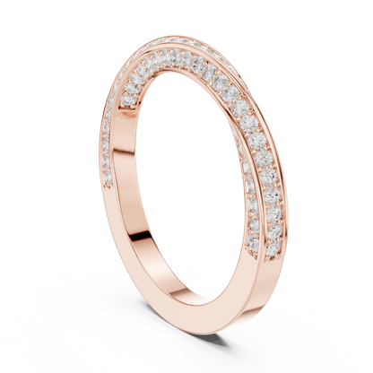 Round Cut Lab Grown Diamond Ring in Rose Gold