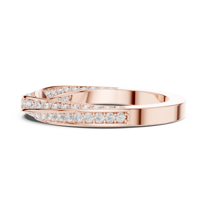 Round Cut Lab Grown Diamond Ring in Rose Gold