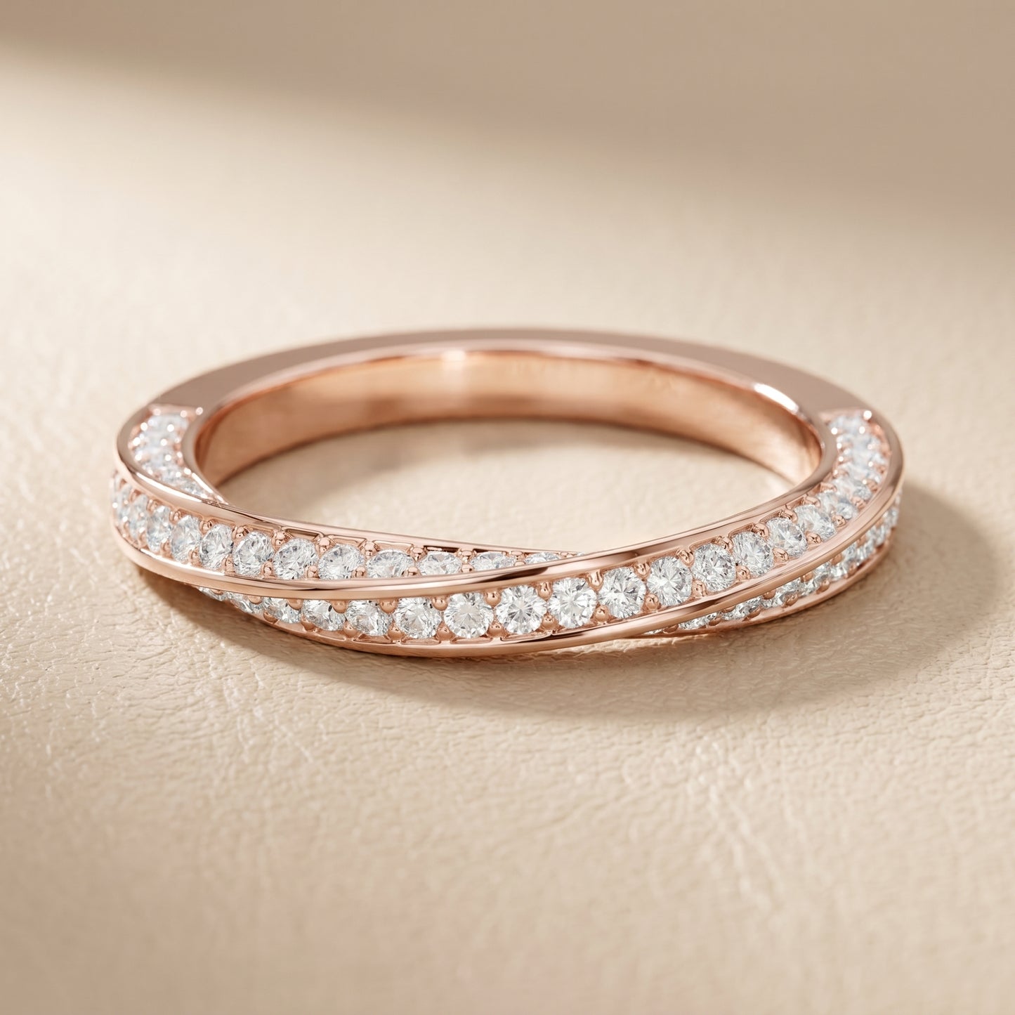 Round Cut Lab Grown Diamond Ring in Rose Gold