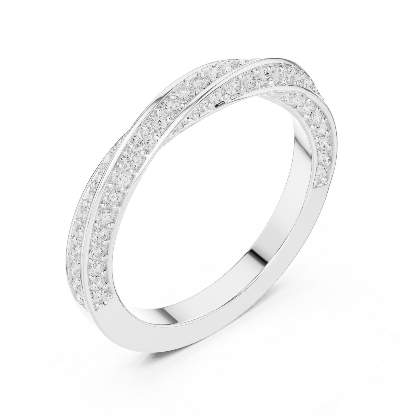 Round Cut Lab Grown Diamond Ring in Platinum