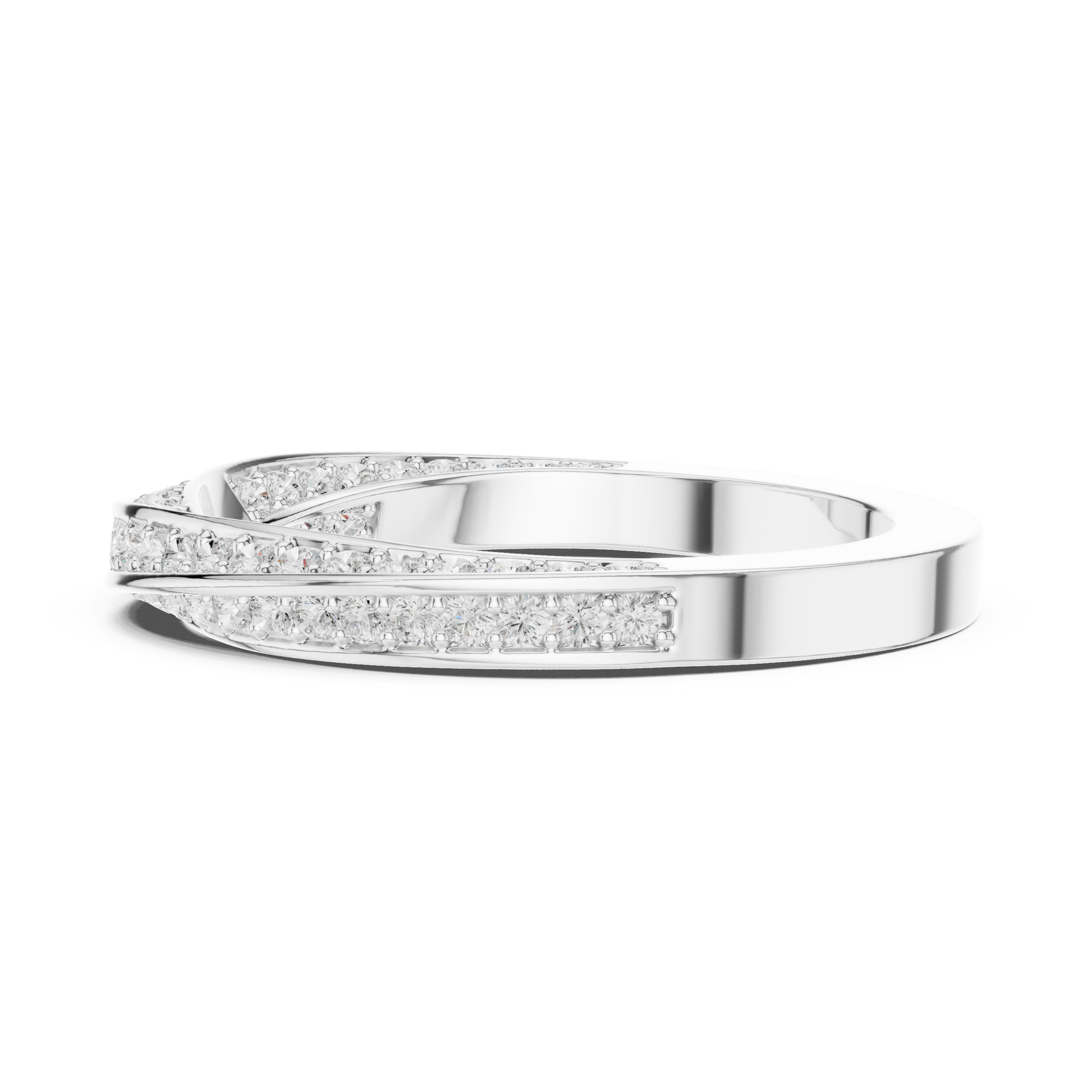 Round Cut Lab Grown Diamond Ring in Platinum