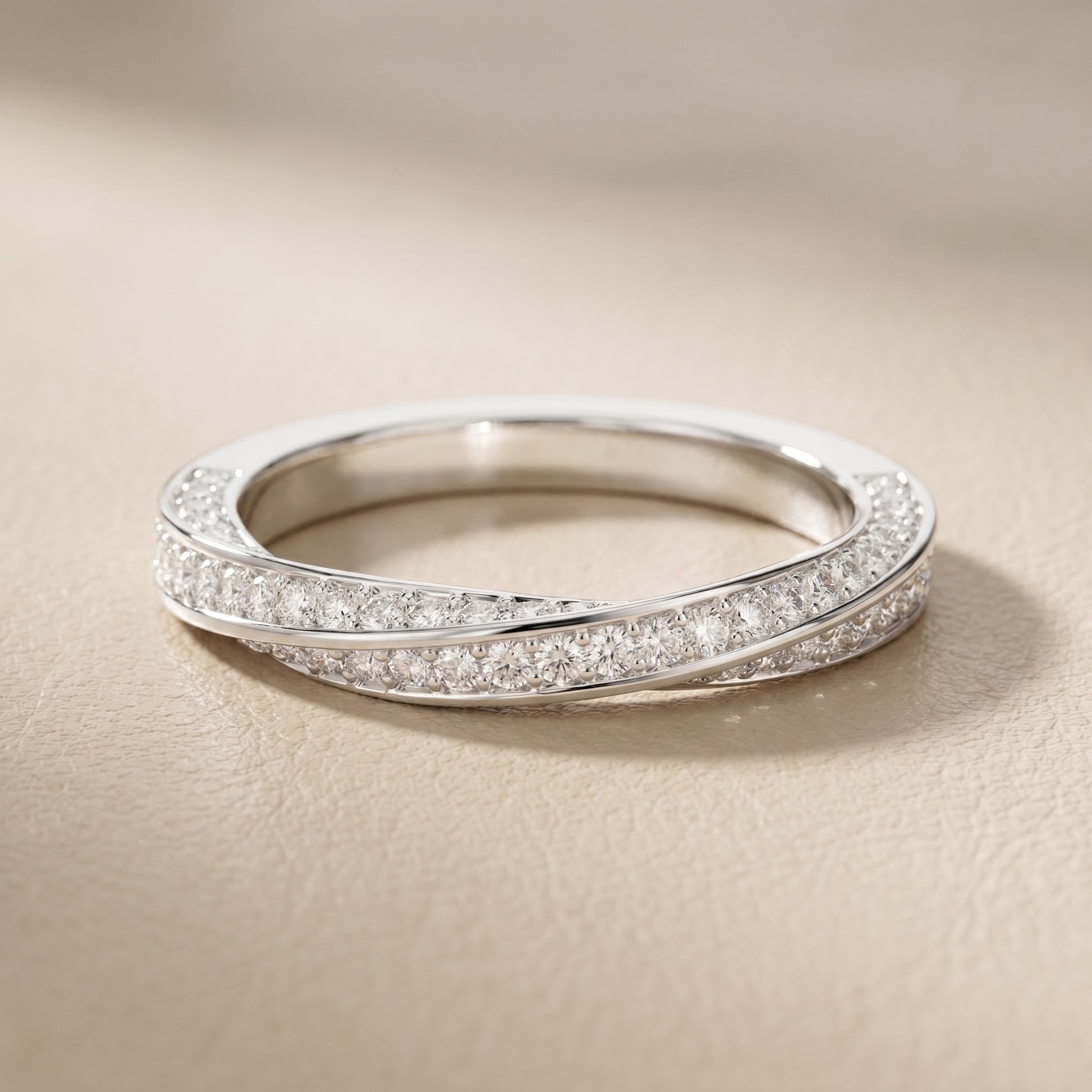 Round Cut Lab Grown Diamond Ring in Platinum