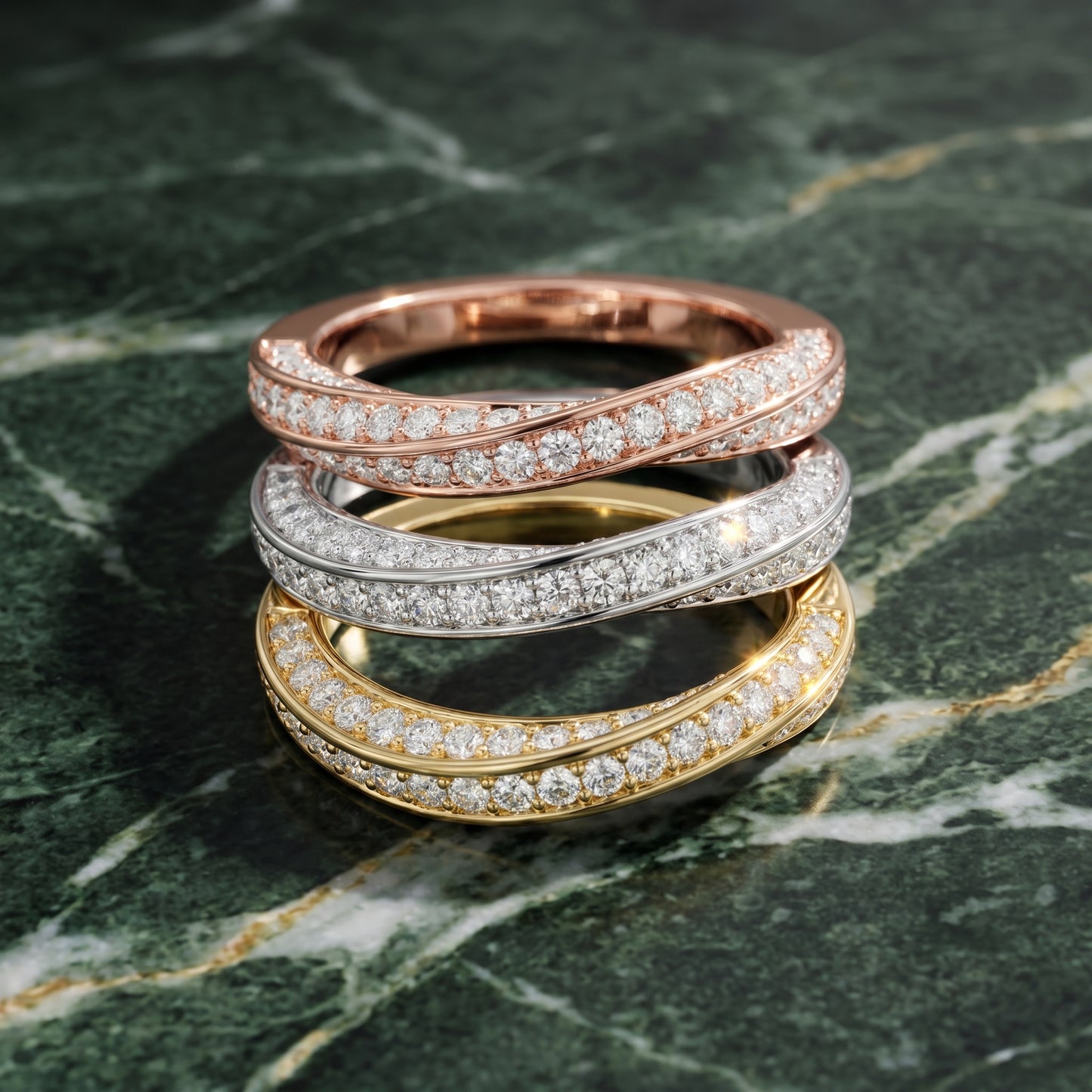 Round Cut Lab Grown Diamond Ring in Yellow Gold