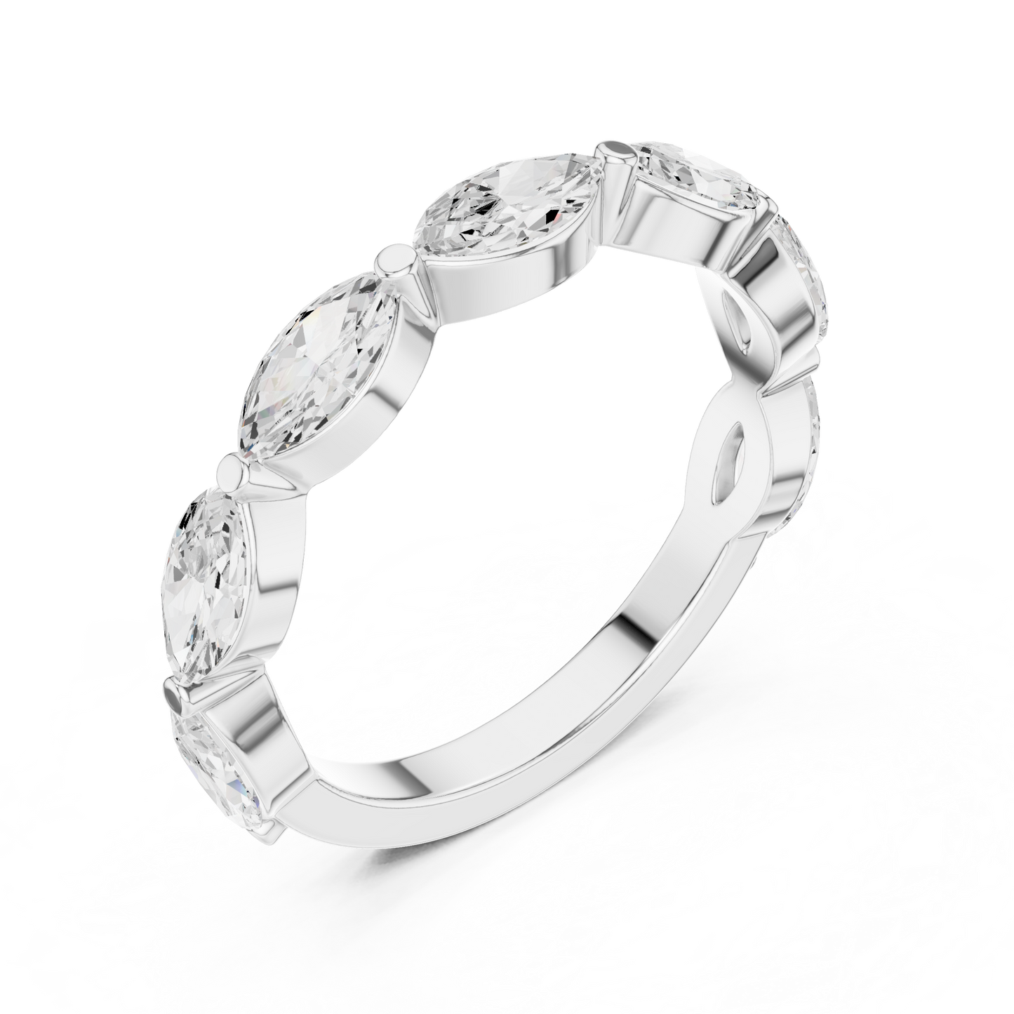 Marquise Cut Lab Grown Diamond Ring in Platinum