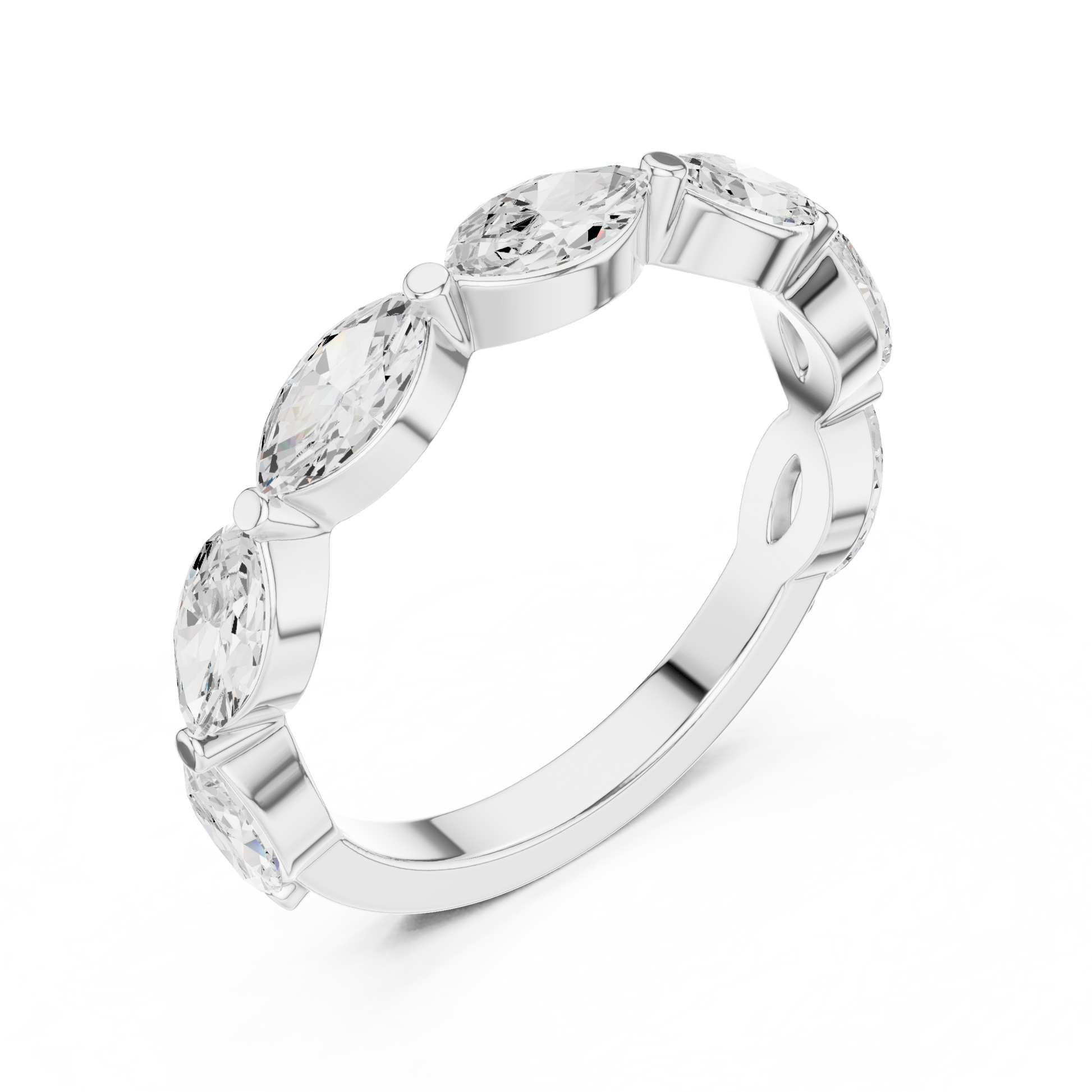 Marquise Cut Lab Grown Diamond Ring in Platinum