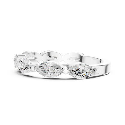 Marquise Cut Lab Grown Diamond Ring in Platinum