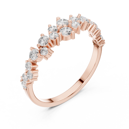 Round Cut Lab Grown Diamond Ring in Rose Gold