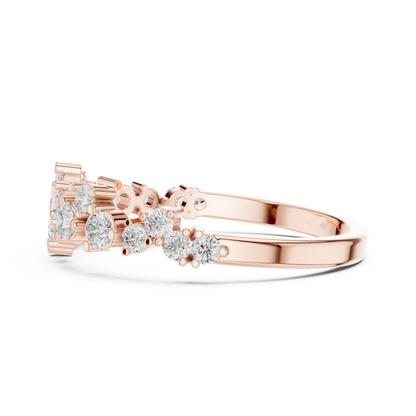 Round Cut Lab Grown Diamond Ring in Rose Gold