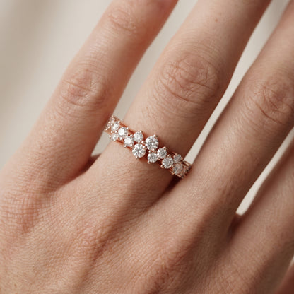 Round Cut Lab Grown Diamond Ring in Rose Gold