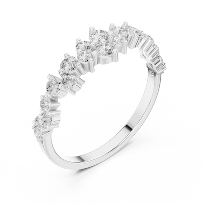 Round Cut Lab Grown Diamond Ring in Platinum