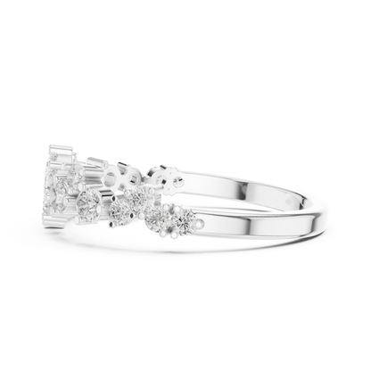 Round Cut Lab Grown Diamond Ring in Platinum