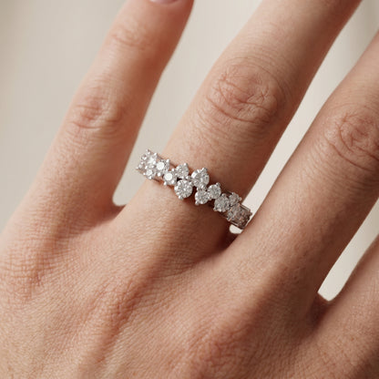 Round Cut Lab Grown Diamond Ring in Platinum