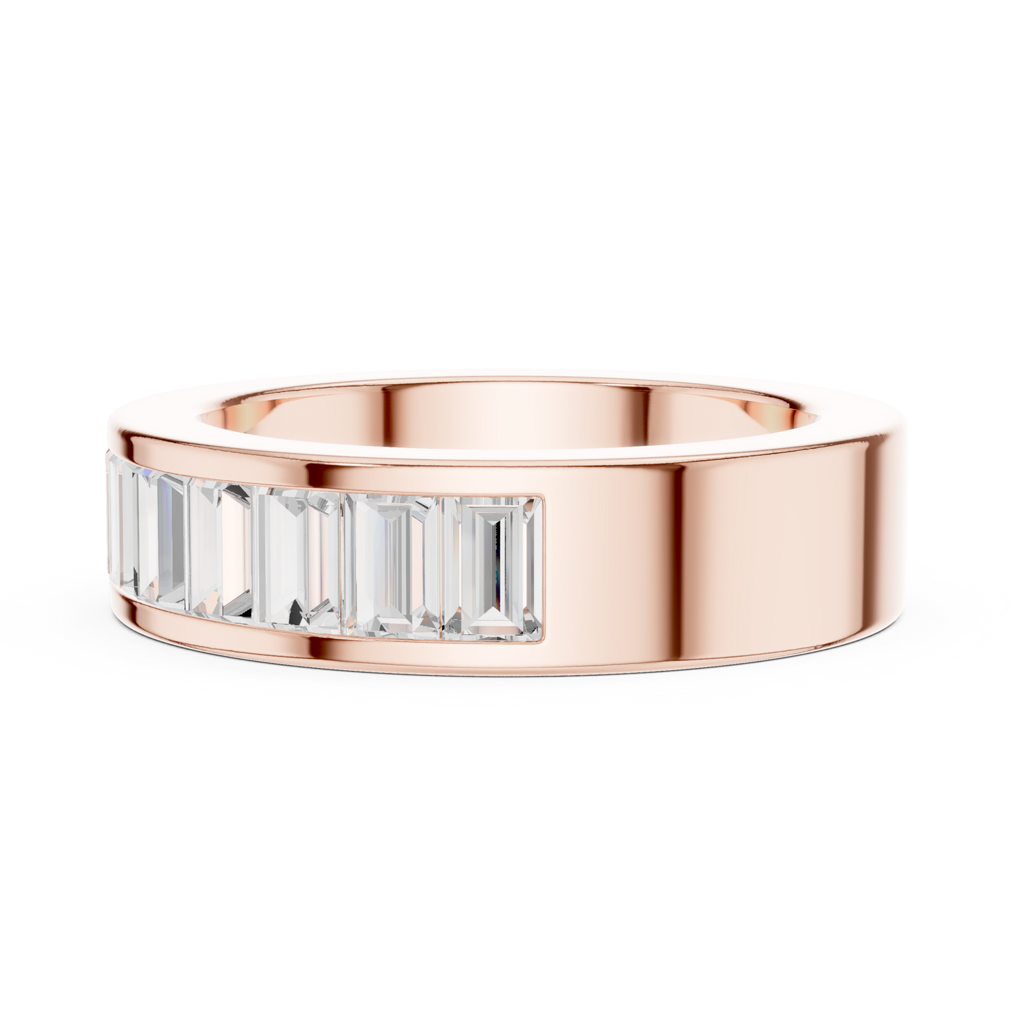 Emerald Cut Lab Grown Diamond Ring in Rose Gold