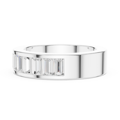 Emerald Cut Lab Grown Diamond Ring in Platinum