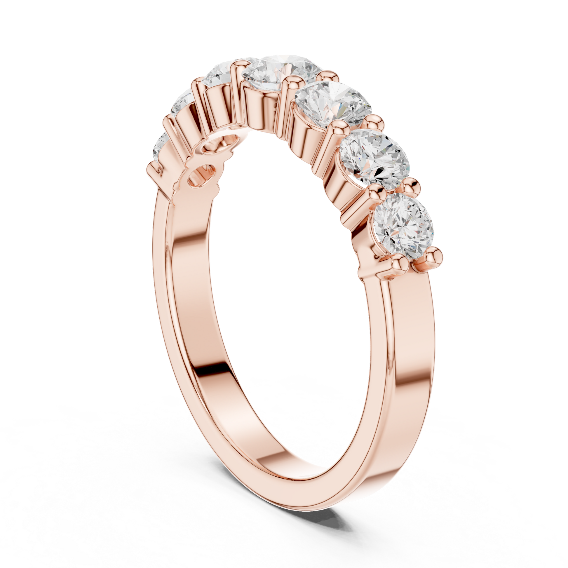 Round Cut Lab Grown Diamond Ring in Rose Gold