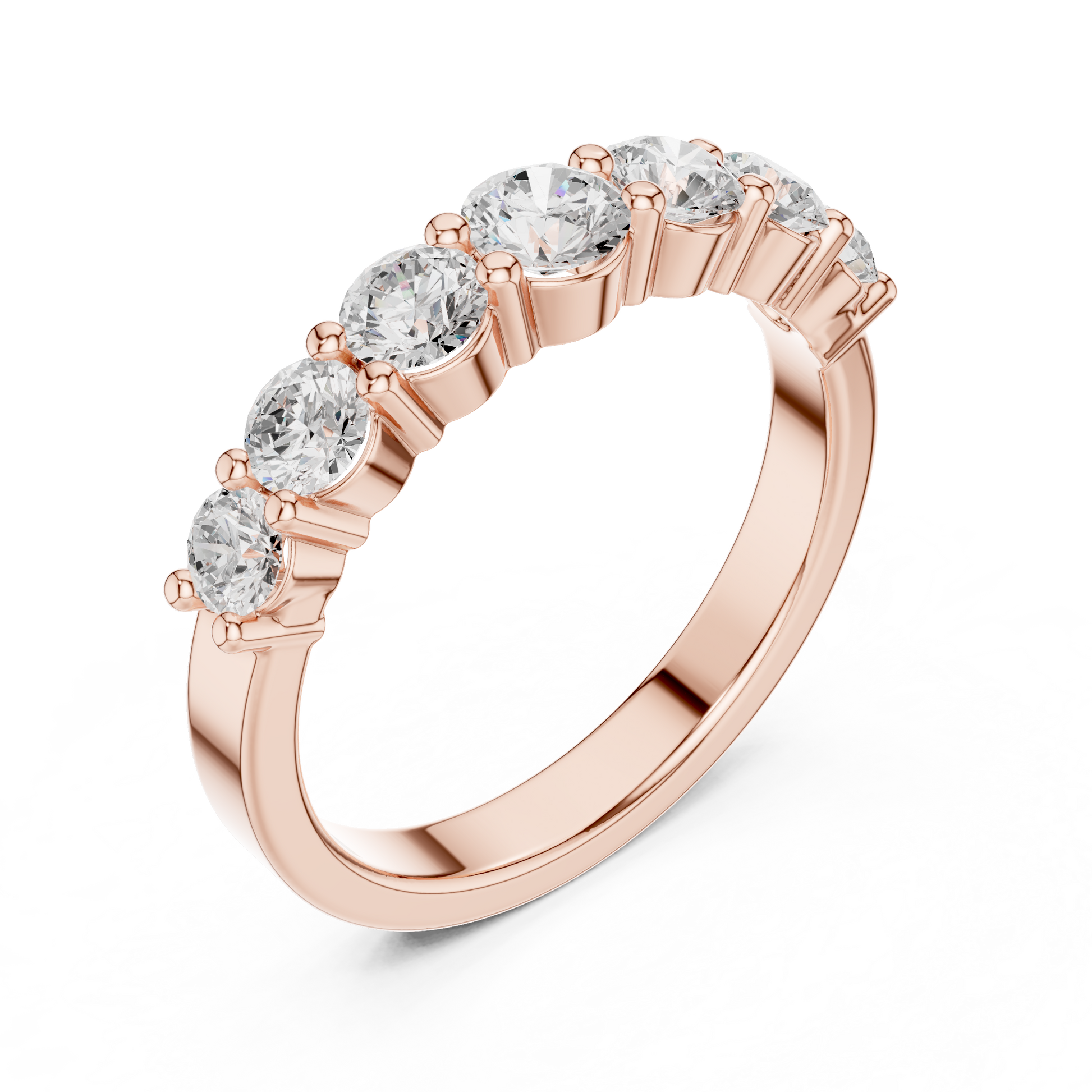 Round Cut Lab Grown Diamond Ring in Rose Gold
