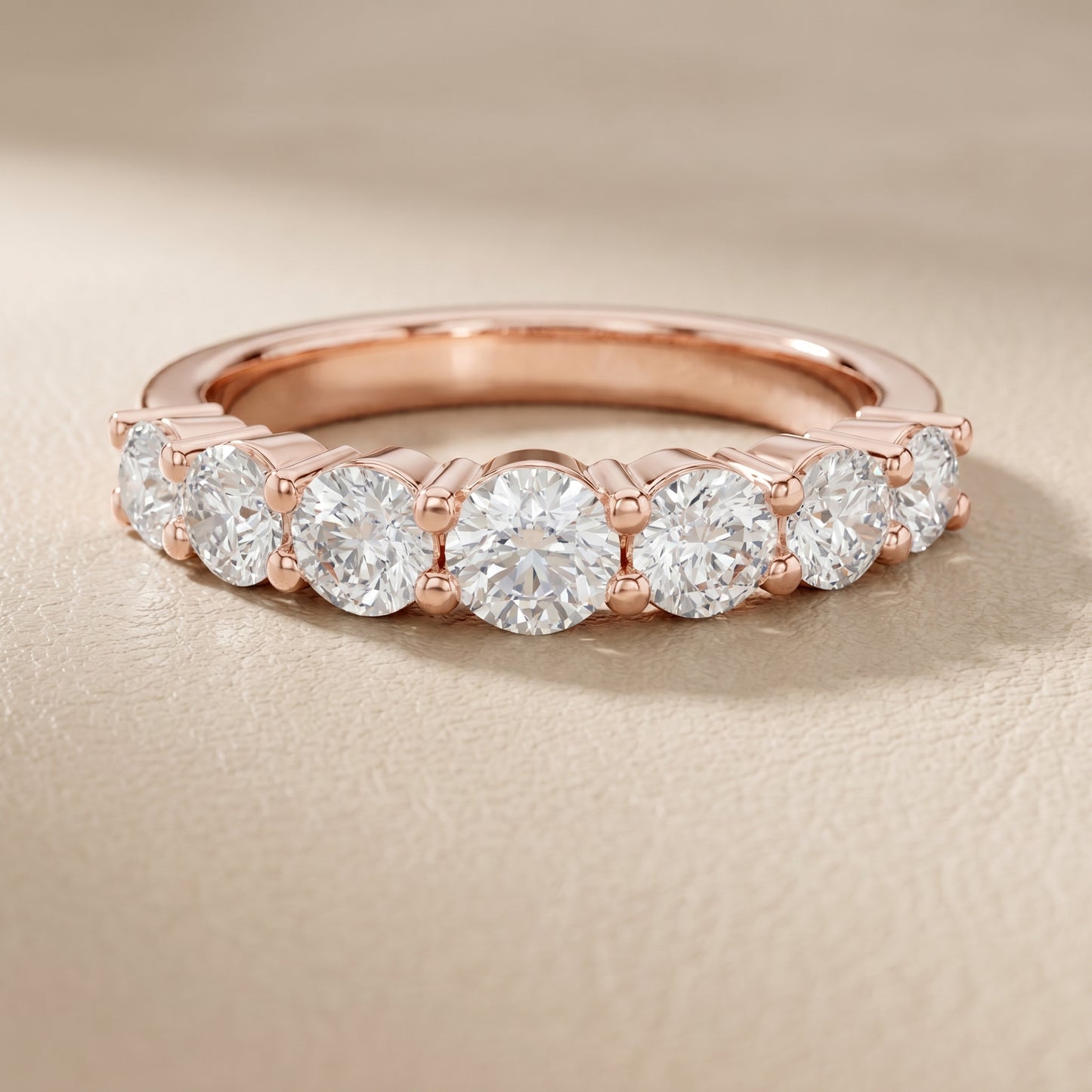 Round Cut Lab Grown Diamond Ring in Rose Gold