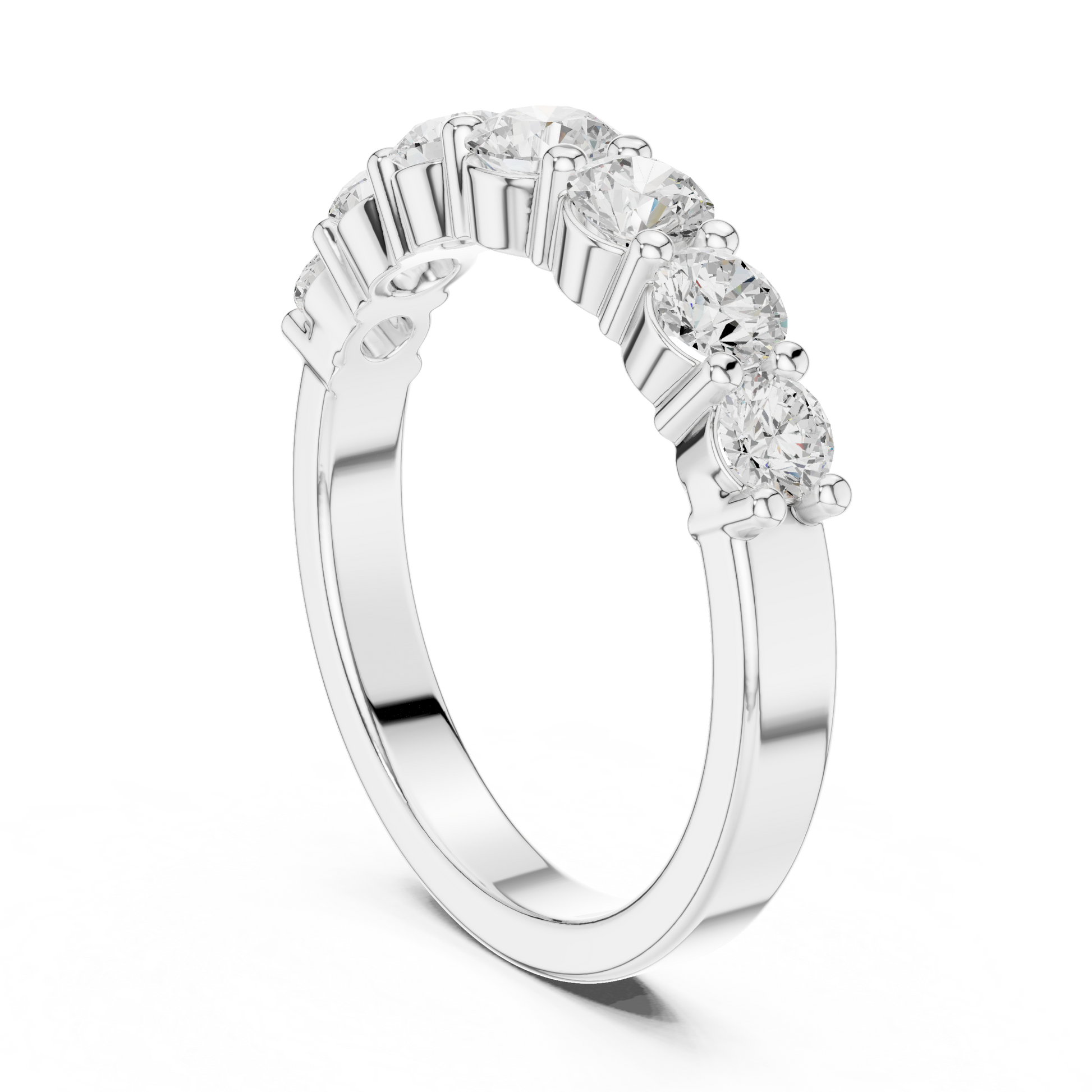 Round Cut Lab Grown Diamond Ring in Platinum