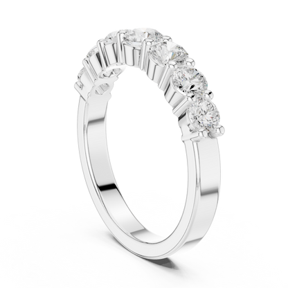 Round Cut Lab Grown Diamond Ring in Platinum