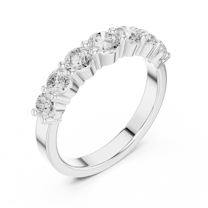 Round Cut Lab Grown Diamond Ring in Platinum