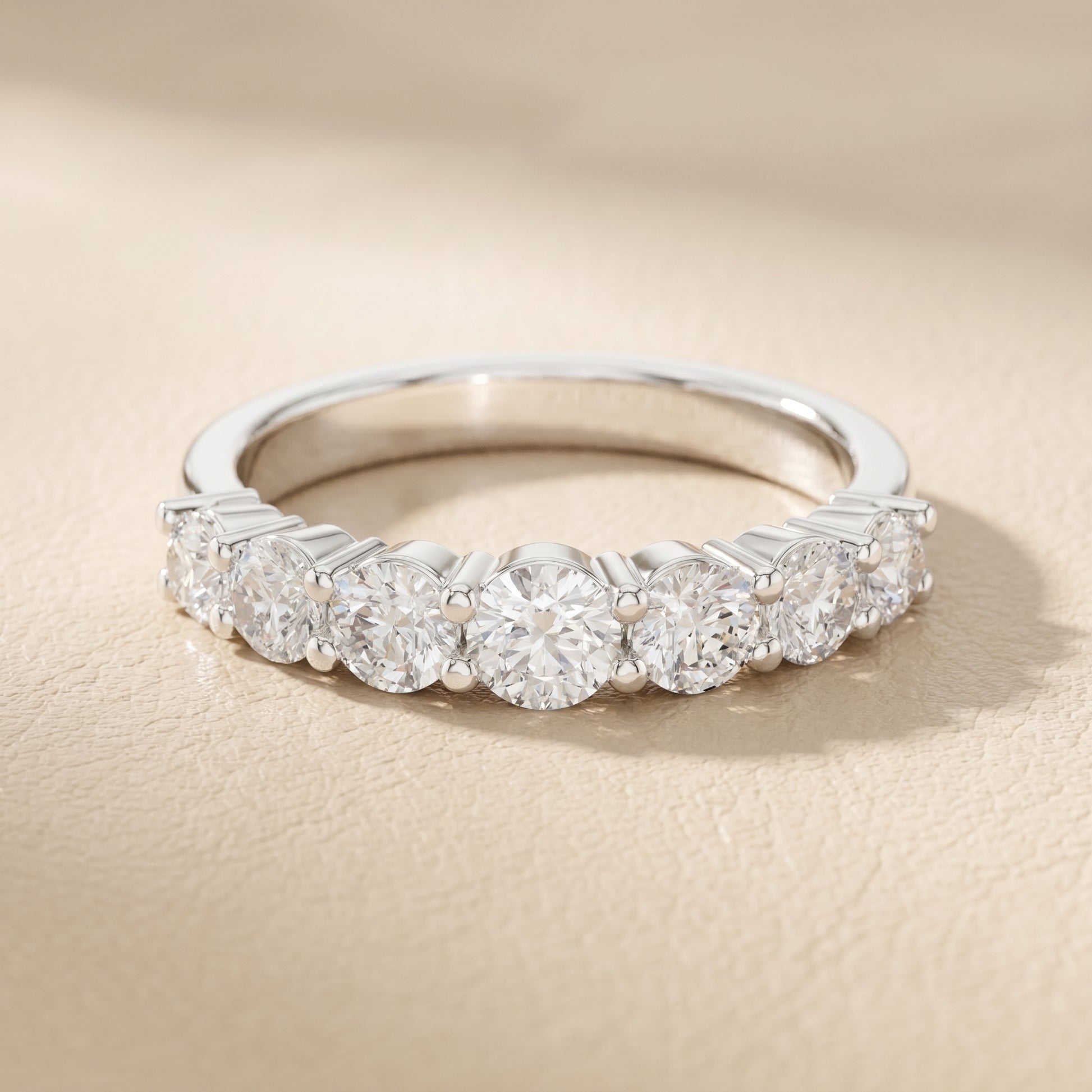 Round Cut Lab Grown Diamond Ring in Platinum