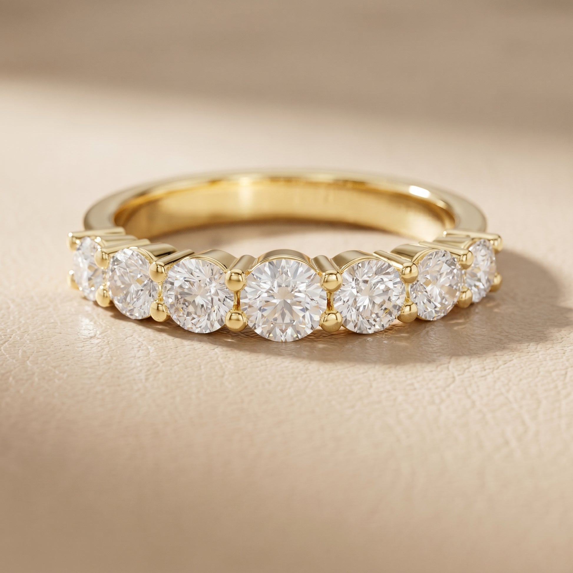 Round Cut Lab Grown Diamond Ring in Yellow Gold